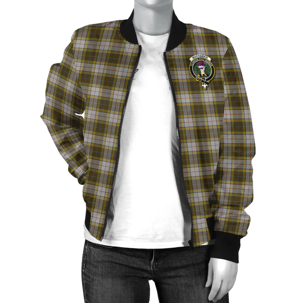 Buchanan Dress Tartan Bomber Jacket with Family Crest