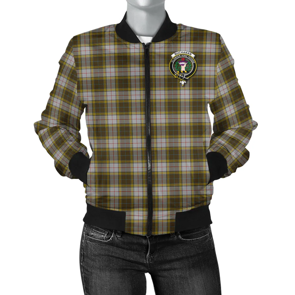 Buchanan Dress Tartan Bomber Jacket with Family Crest