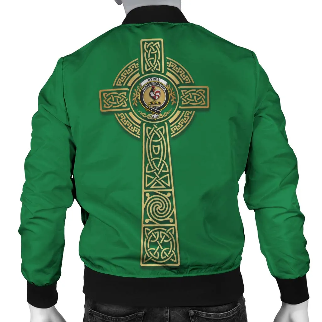 Byres (Byses) Clan Bomber Jacket with Golden Celtic Tree Of Life