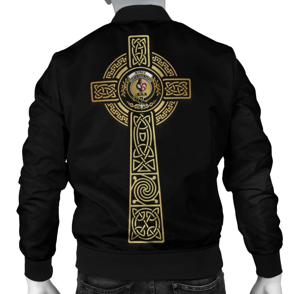 Byres (Byses) Clan Bomber Jacket with Golden Celtic Tree Of Life