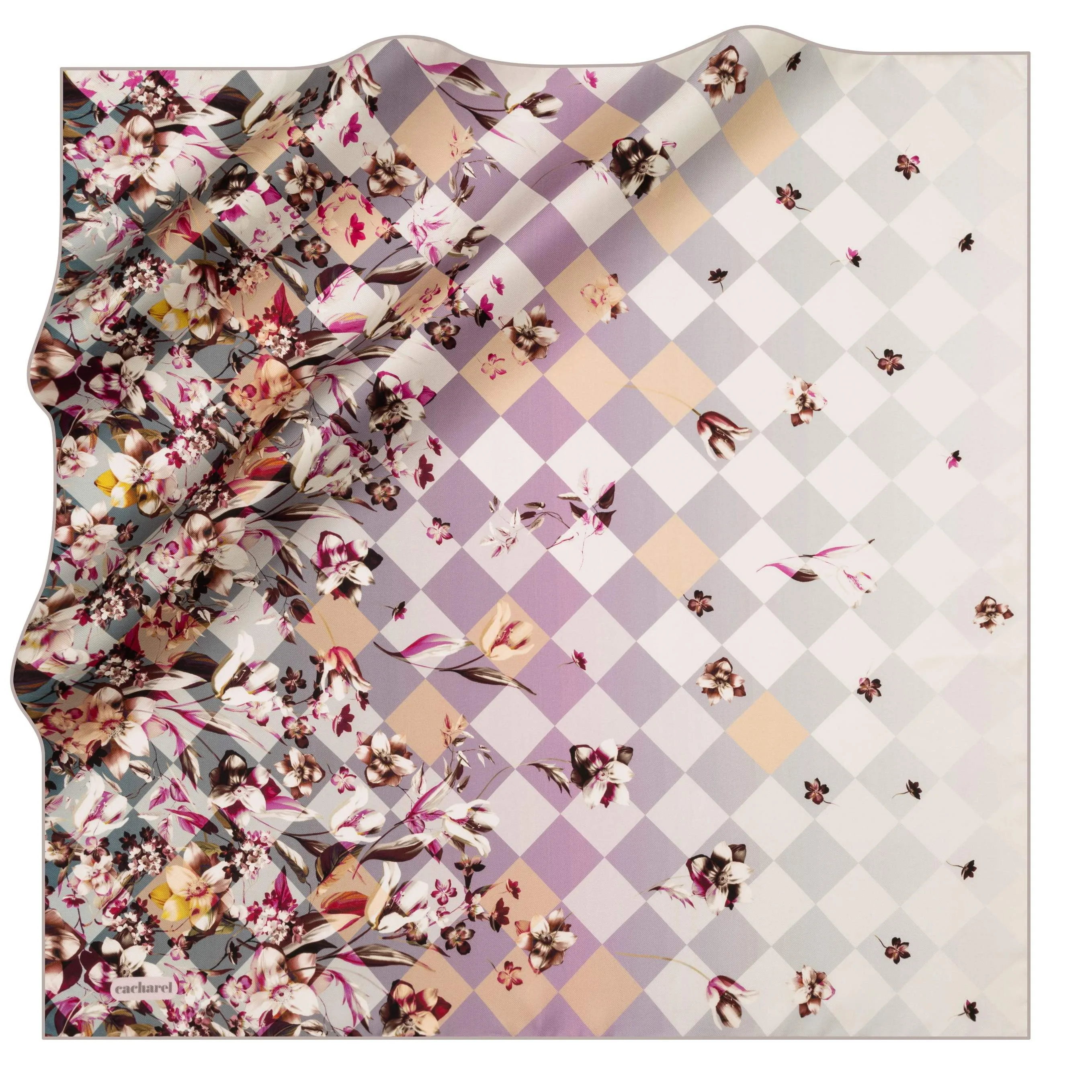 Cacharel Fiori Square Silk Scarf No. 71