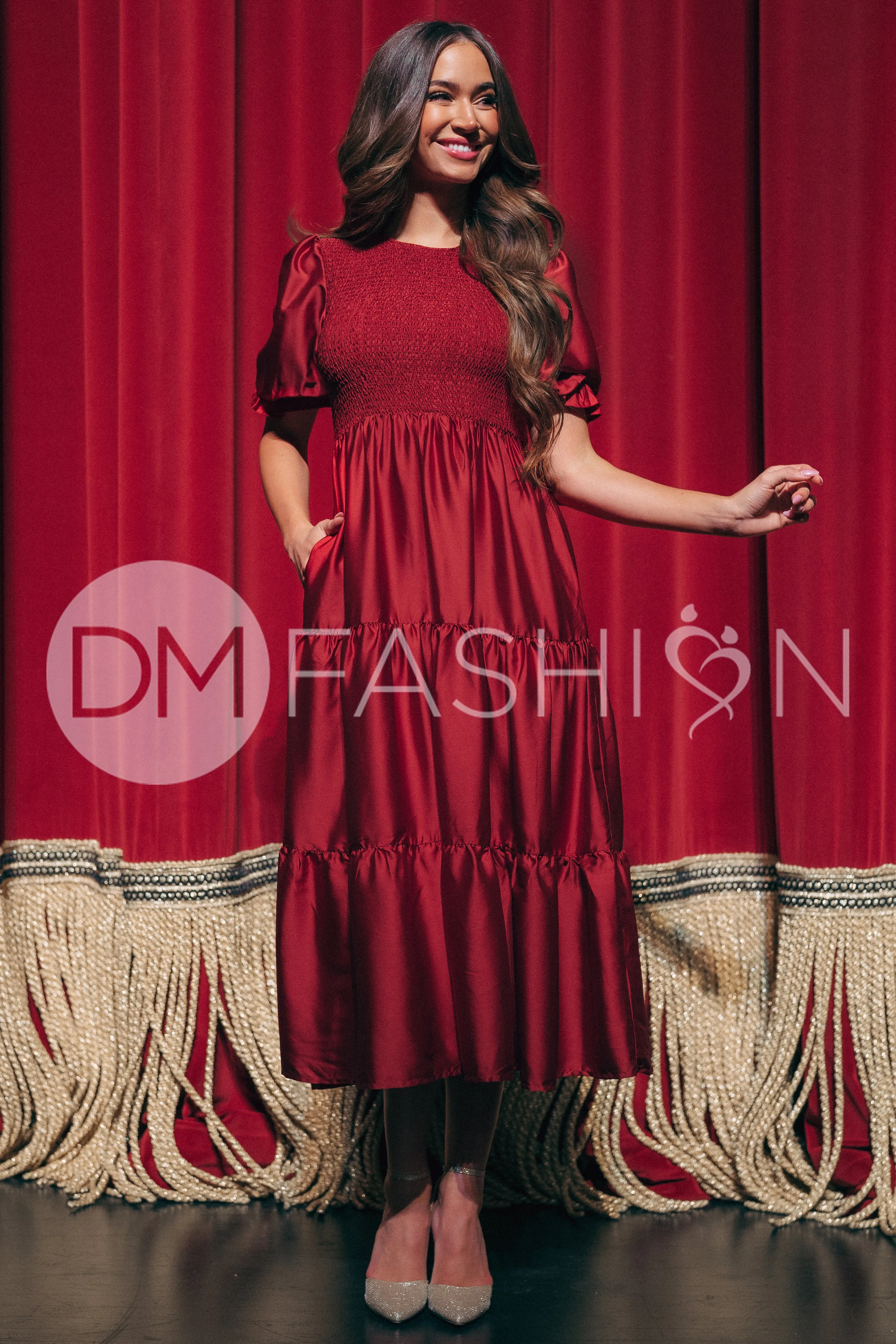 Calliope Burgundy Dress - DM Exclusive - Maternity Friendly - Pre Order