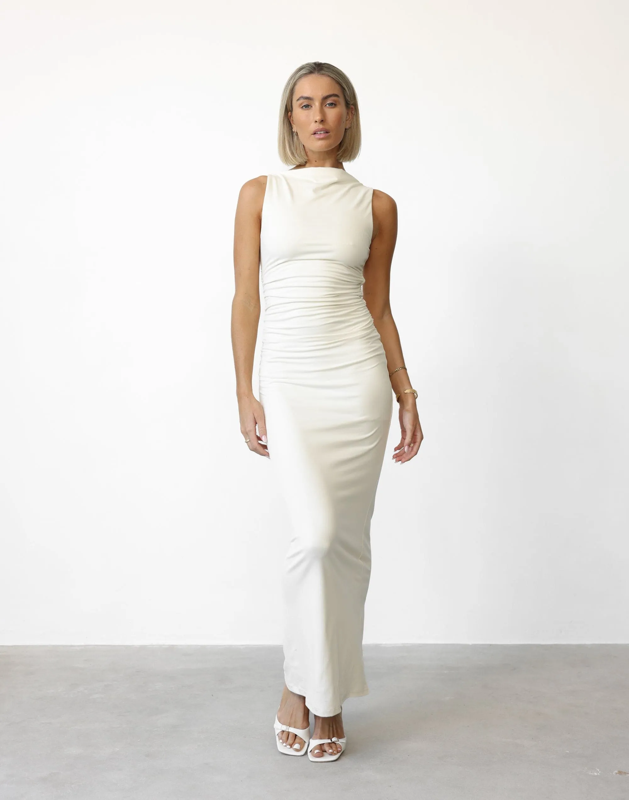 Caprice Maxi Dress (Oat)