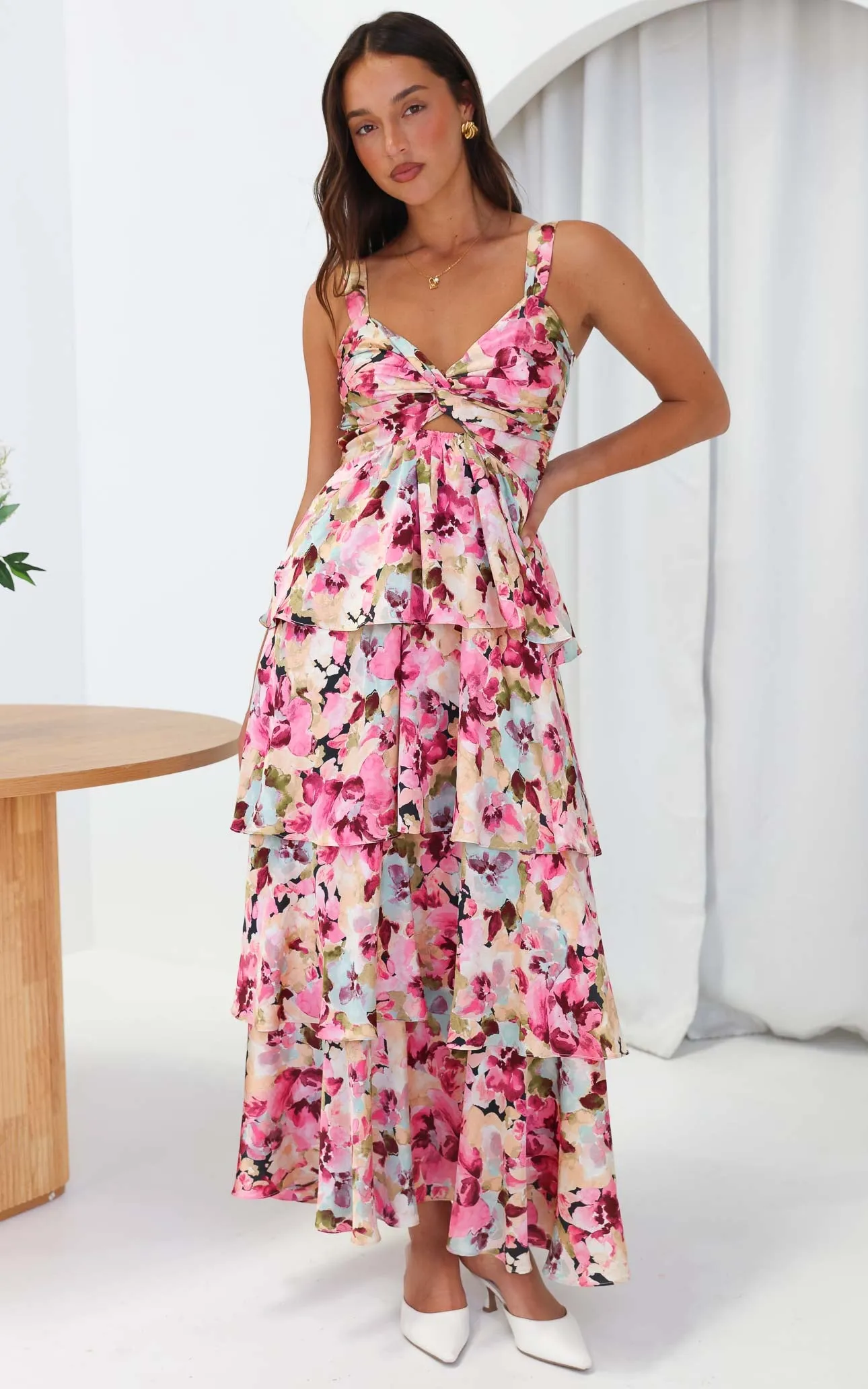 Cherika Maxi Dress - Pink Multi Floral