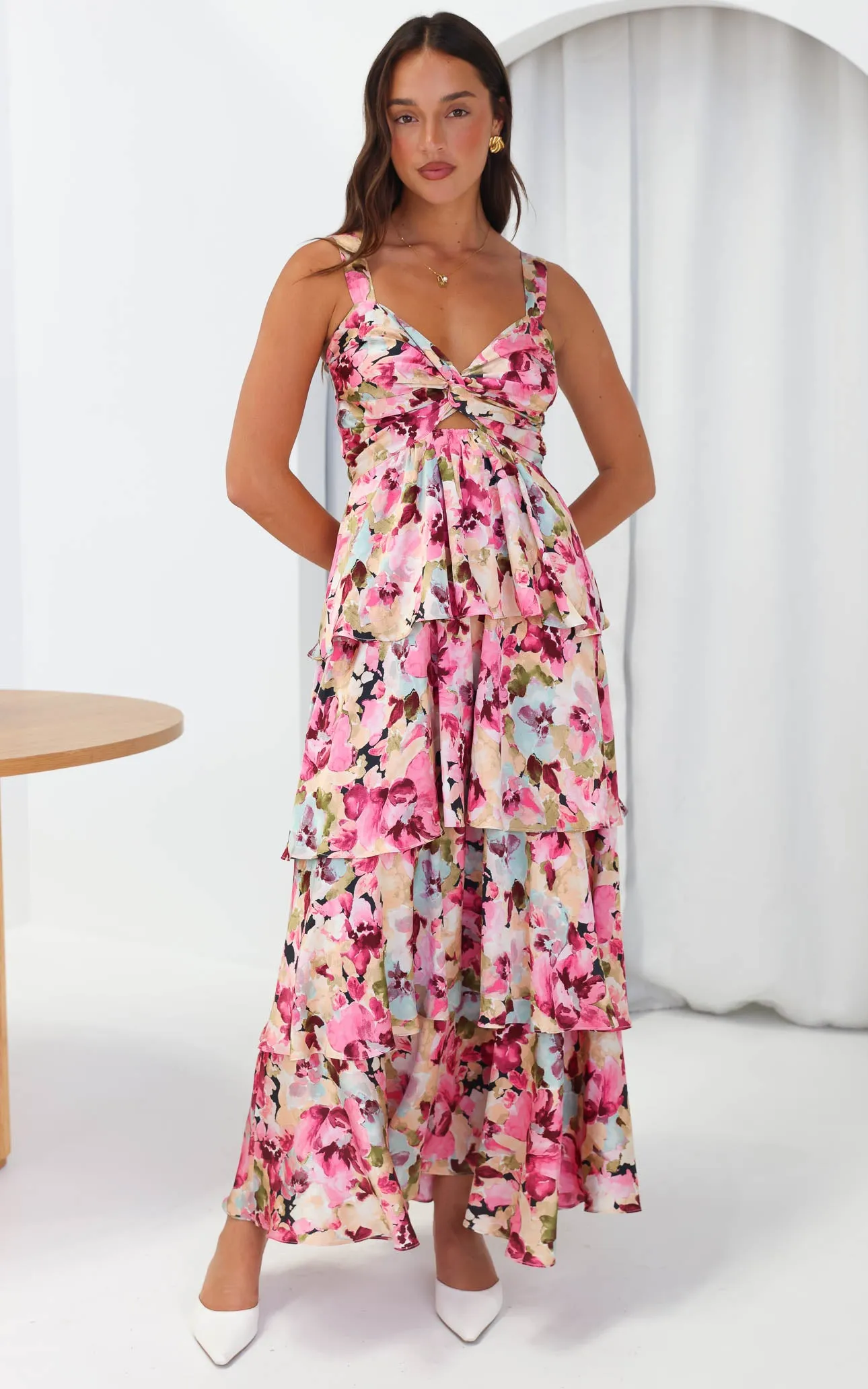 Cherika Maxi Dress - Pink Multi Floral