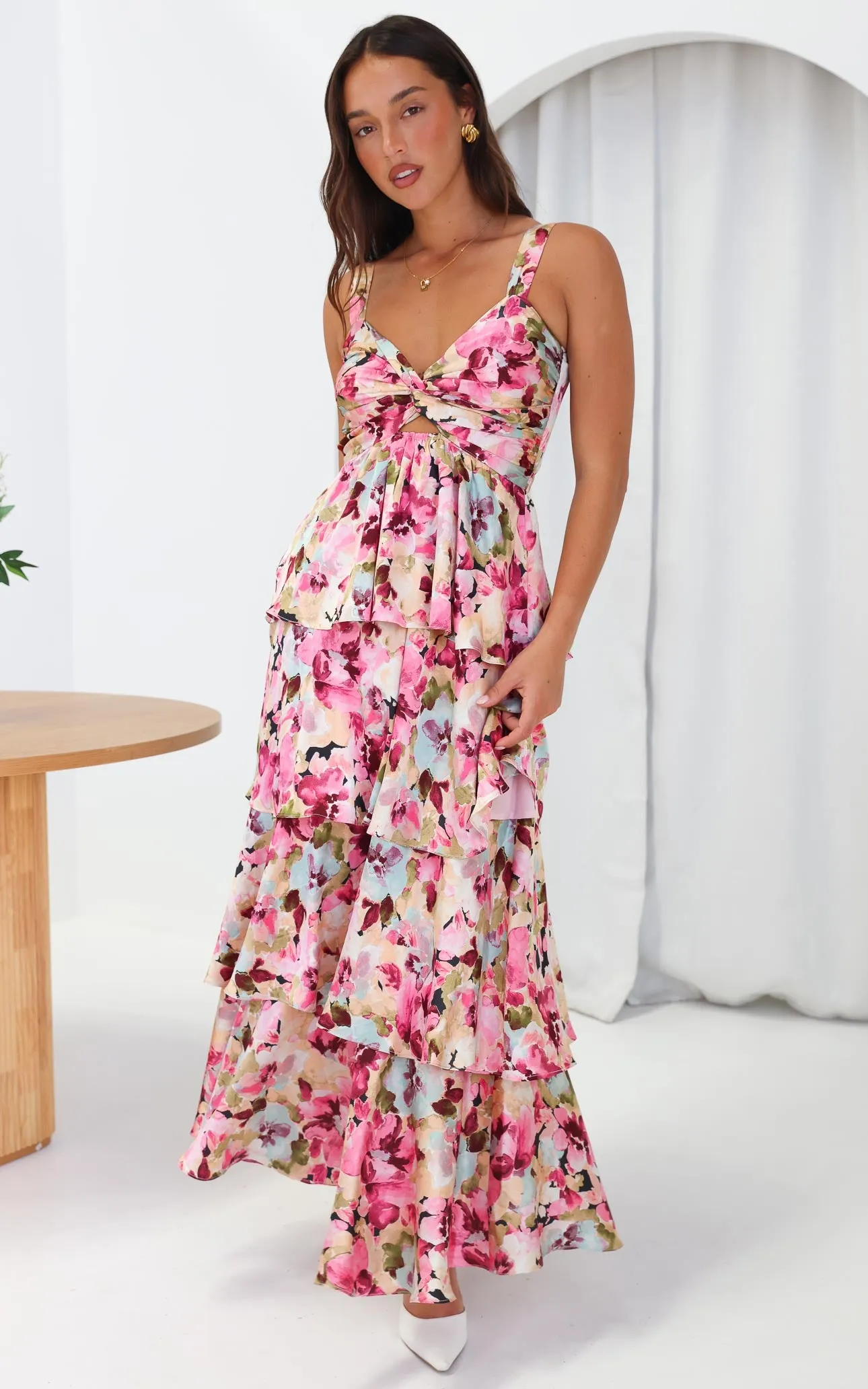 Cherika Maxi Dress - Pink Multi Floral