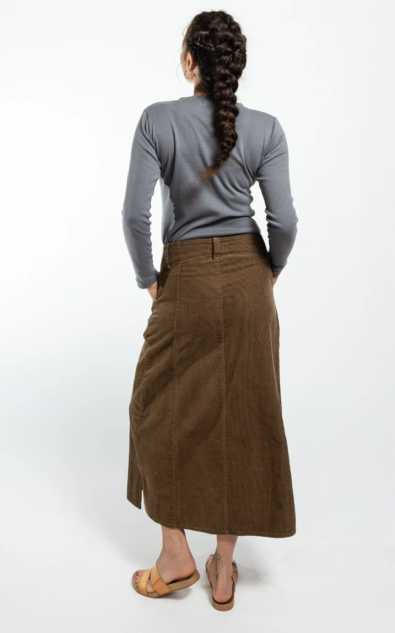 Corduroy Maxi Skirt - Peanut