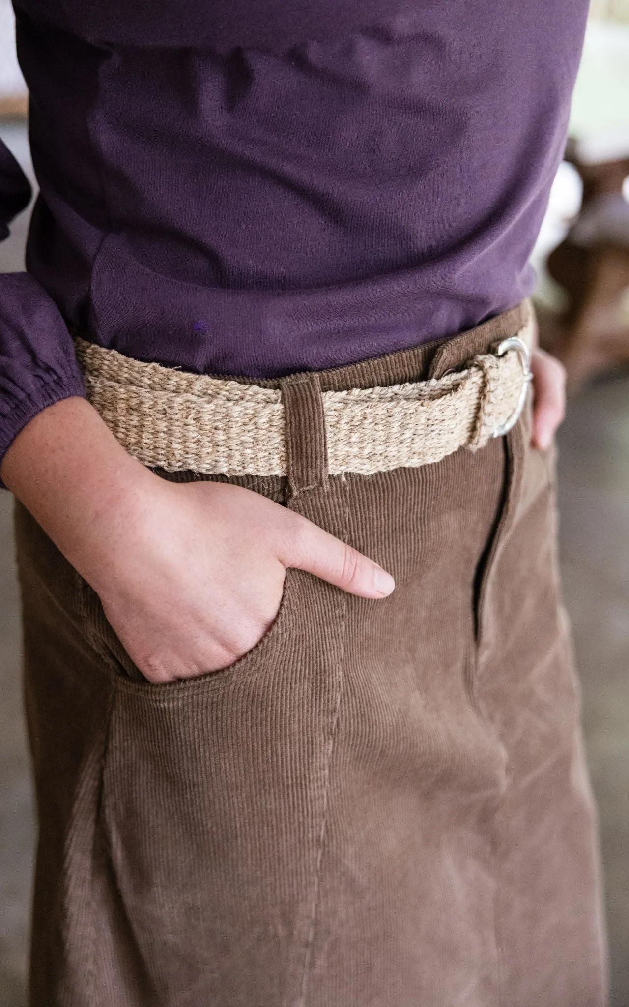 Corduroy Maxi Skirt - Peanut