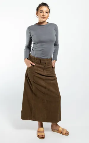 Corduroy Maxi Skirt