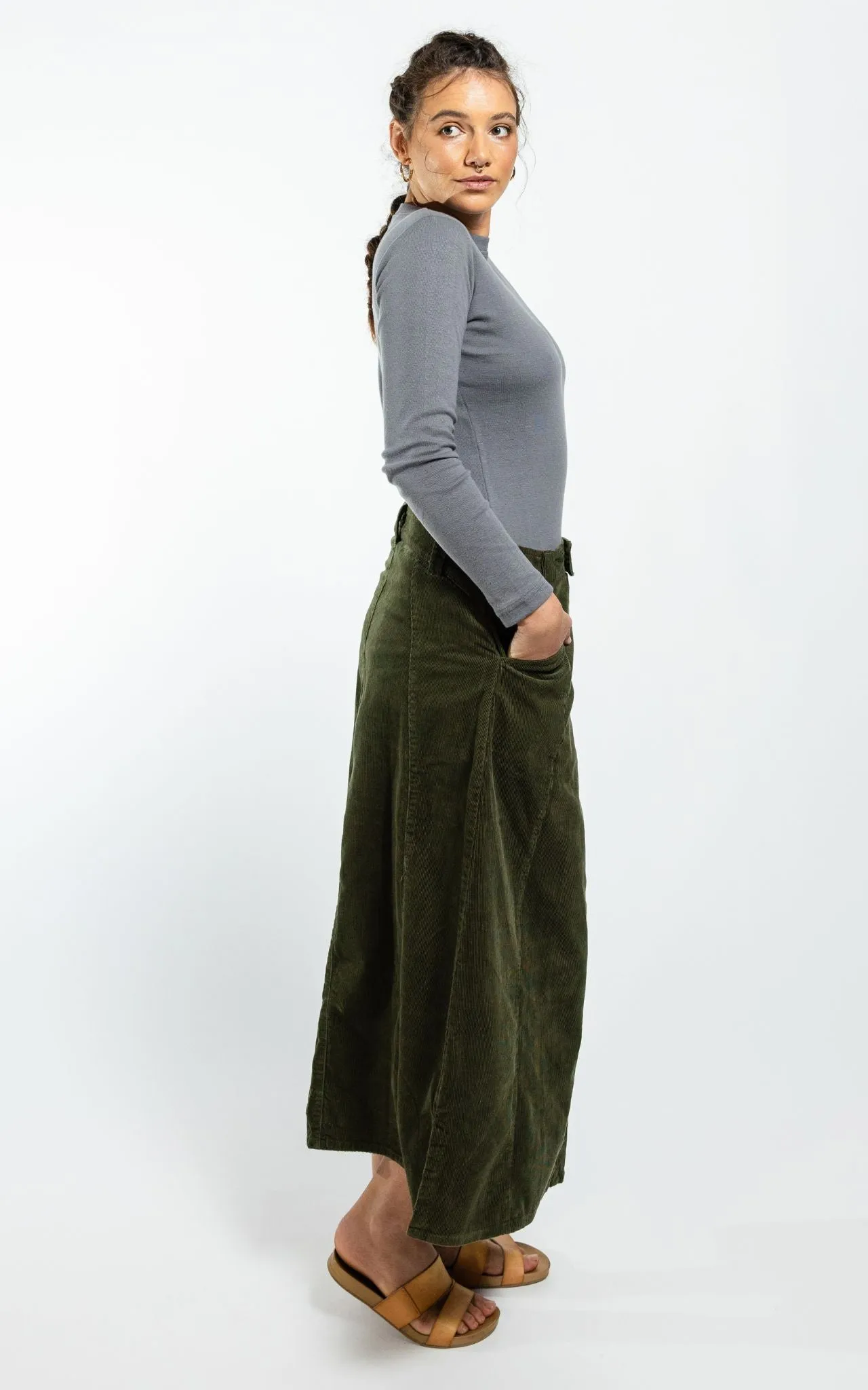 Corduroy Maxi Skirt