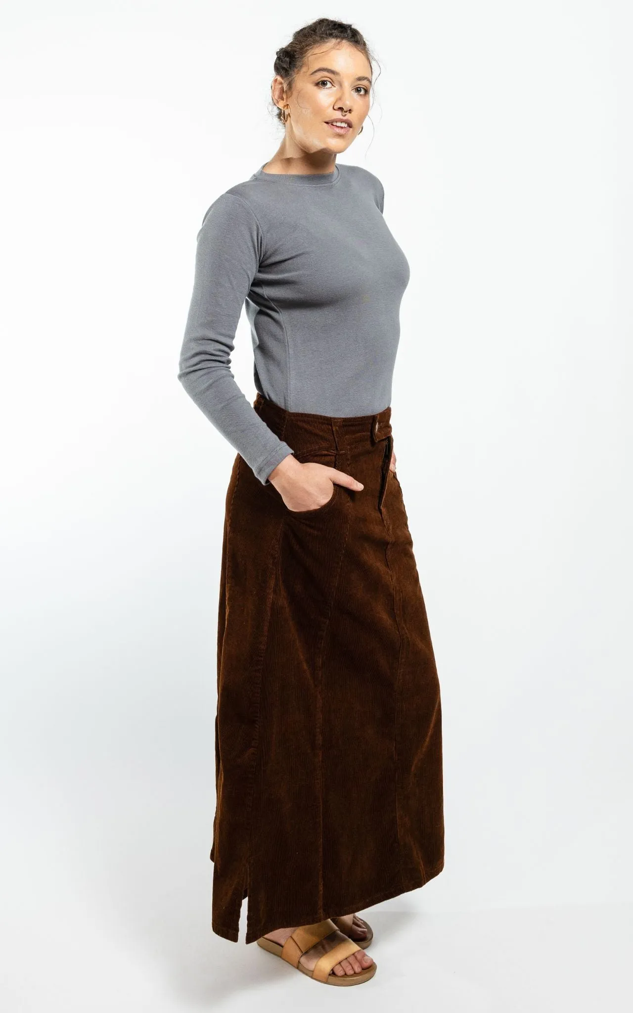 Corduroy Maxi Skirt