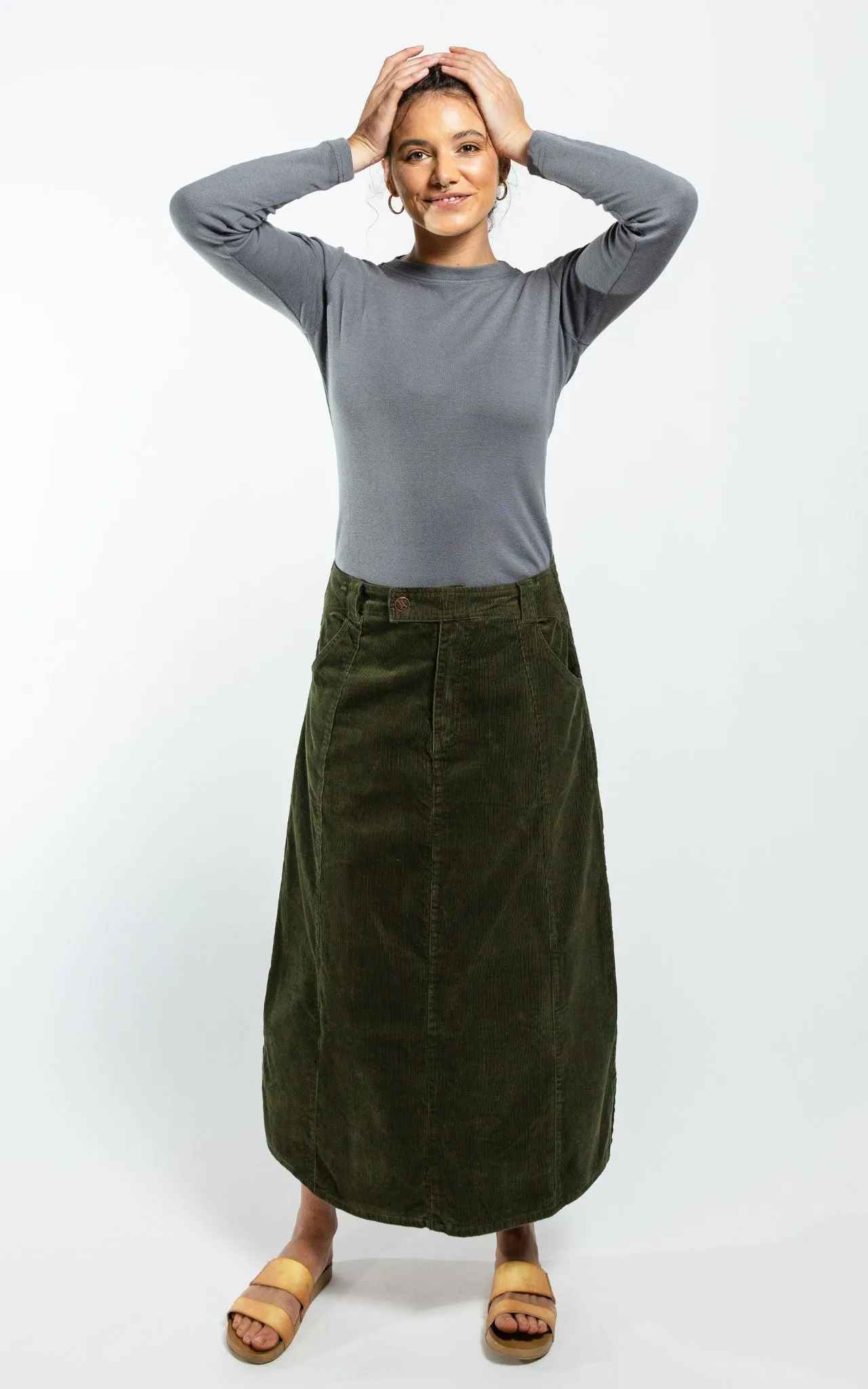 Corduroy Maxi Skirt