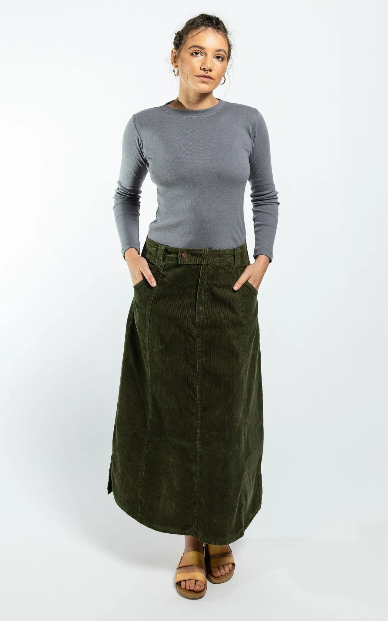 Corduroy Maxi Skirt