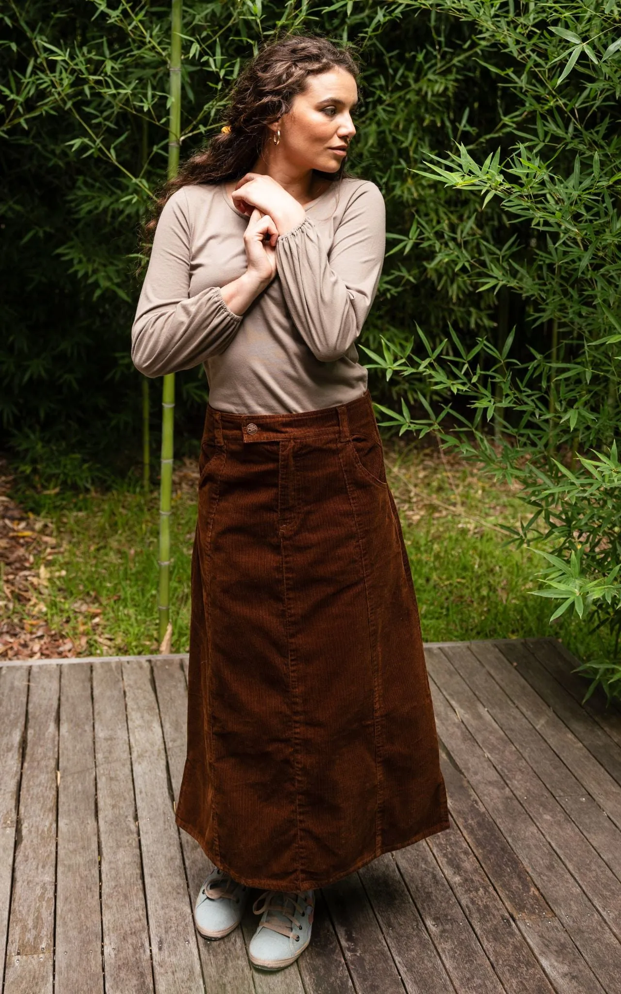 Corduroy Maxi Skirt