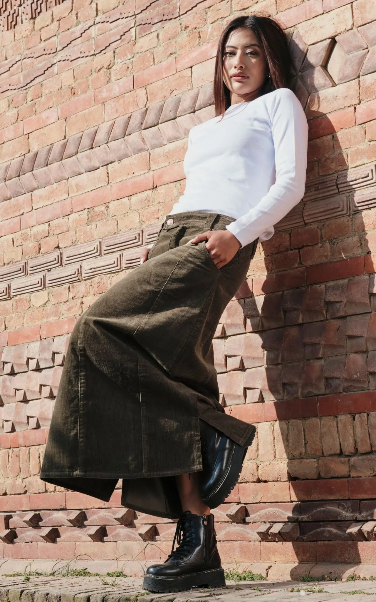 Corduroy Maxi Skirt