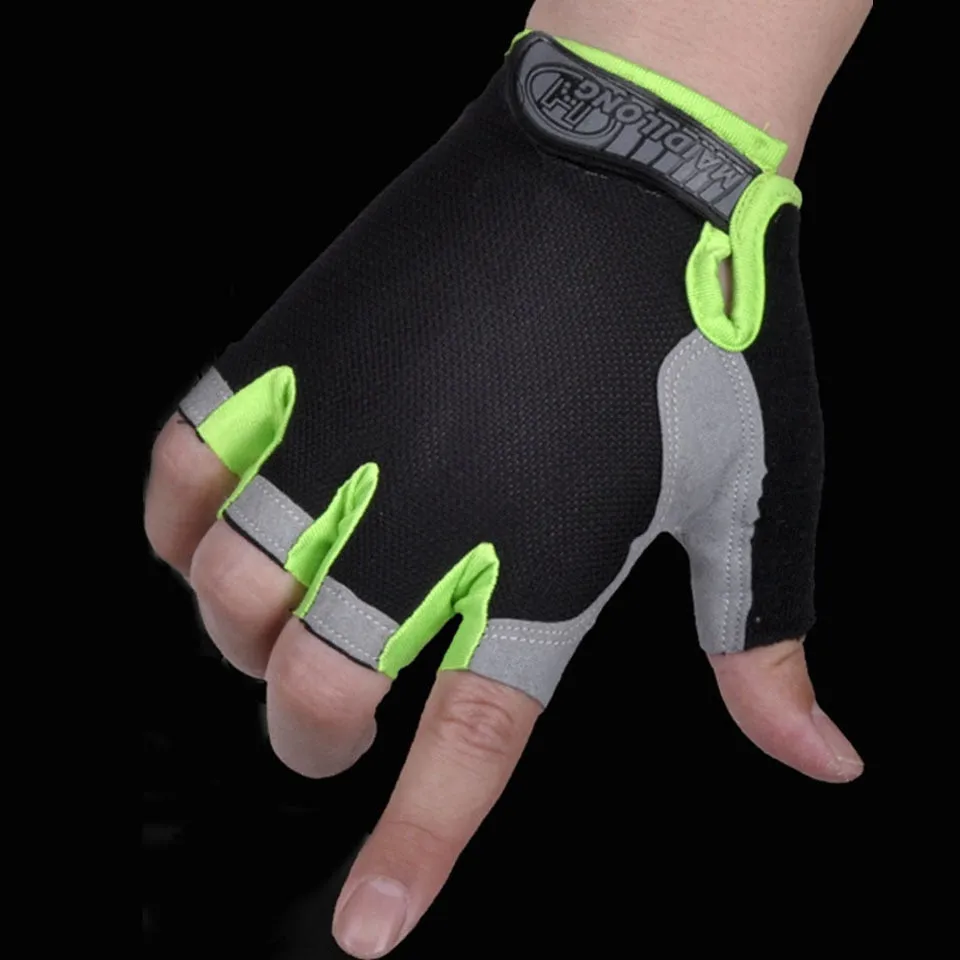 Cycling Anti-slip Anti-sweat Men Women Half Finger Gloves Breathable Anti-shock 1pair