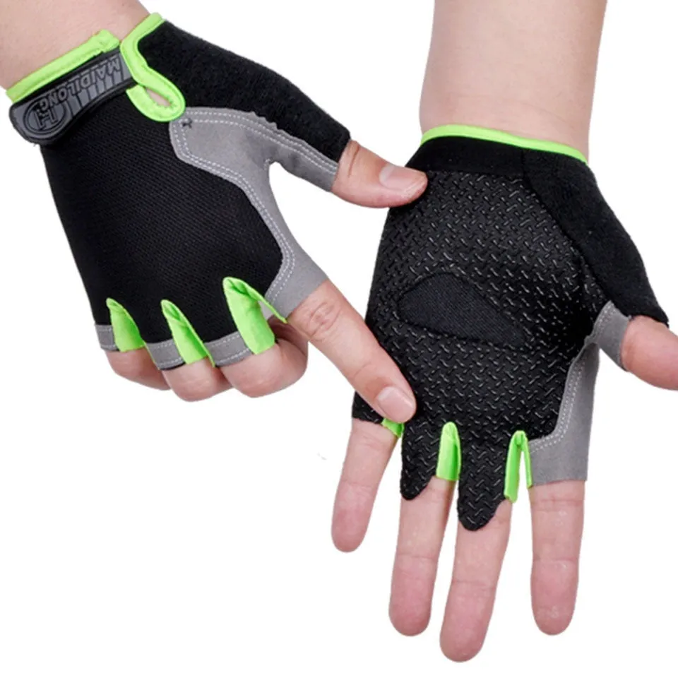 Cycling Anti-slip Anti-sweat Men Women Half Finger Gloves Breathable Anti-shock 1pair