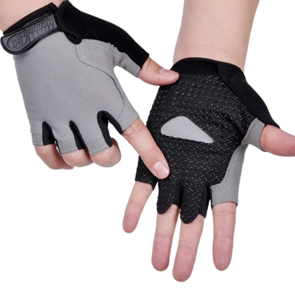 Cycling Anti-slip Anti-sweat Men Women Half Finger Gloves Breathable Anti-shock 1pair