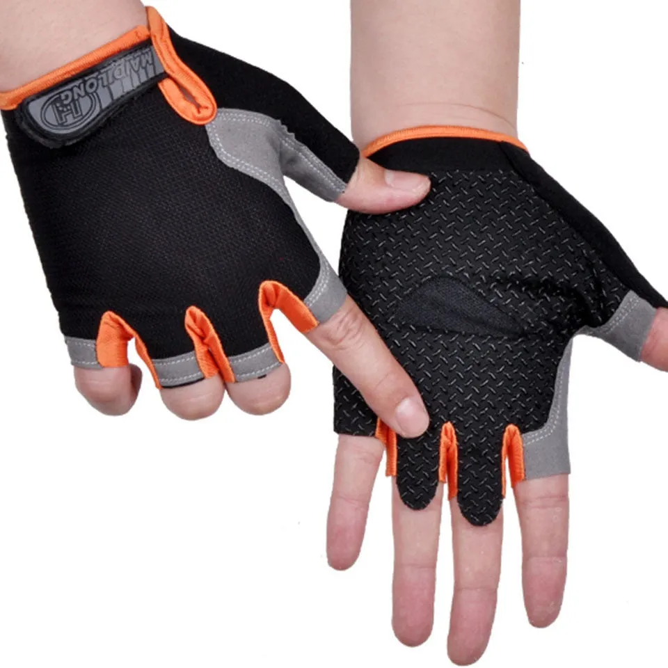 Cycling Anti-slip Anti-sweat Men Women Half Finger Gloves Breathable Anti-shock 1pair