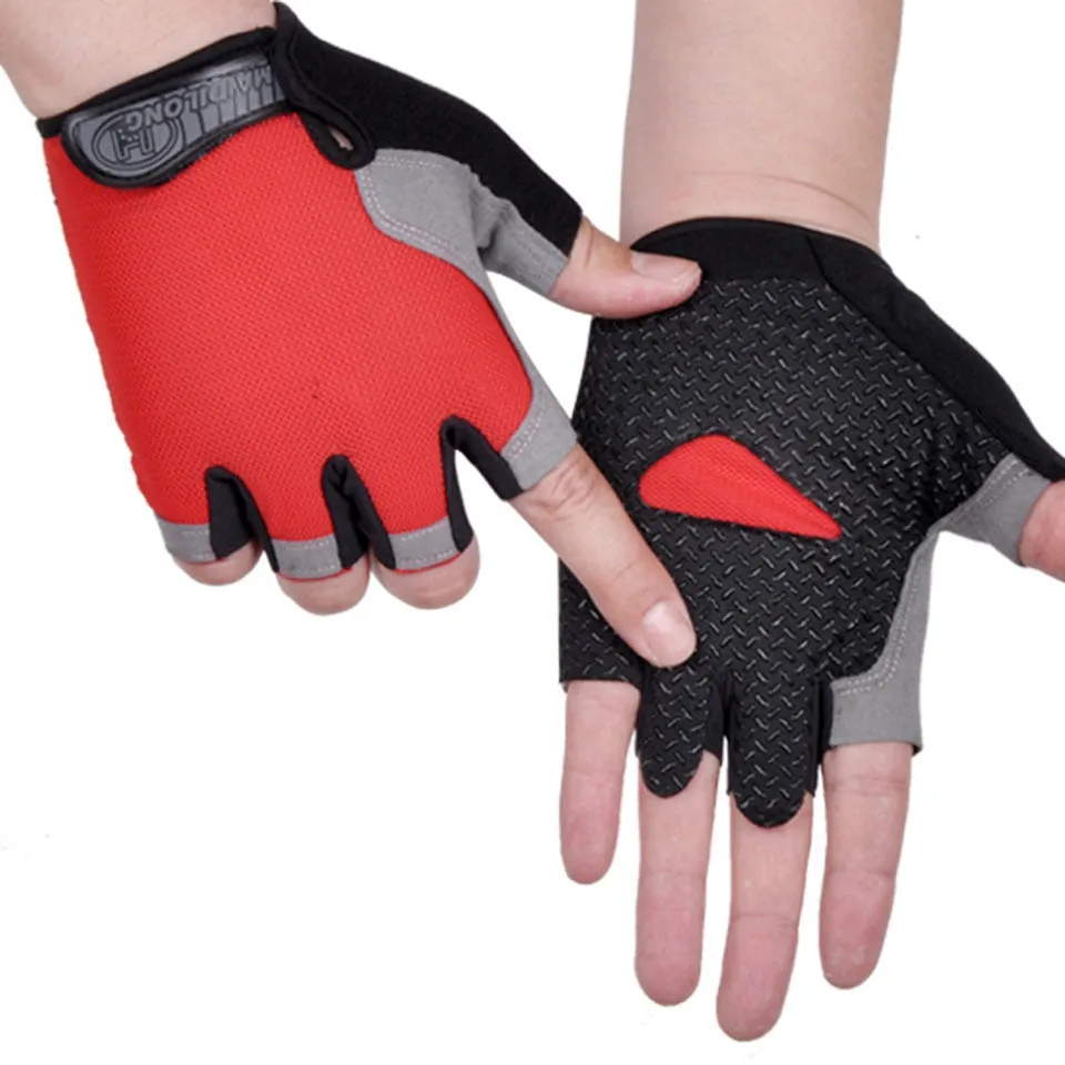 Cycling Anti-slip Anti-sweat Men Women Half Finger Gloves Breathable Anti-shock 1pair