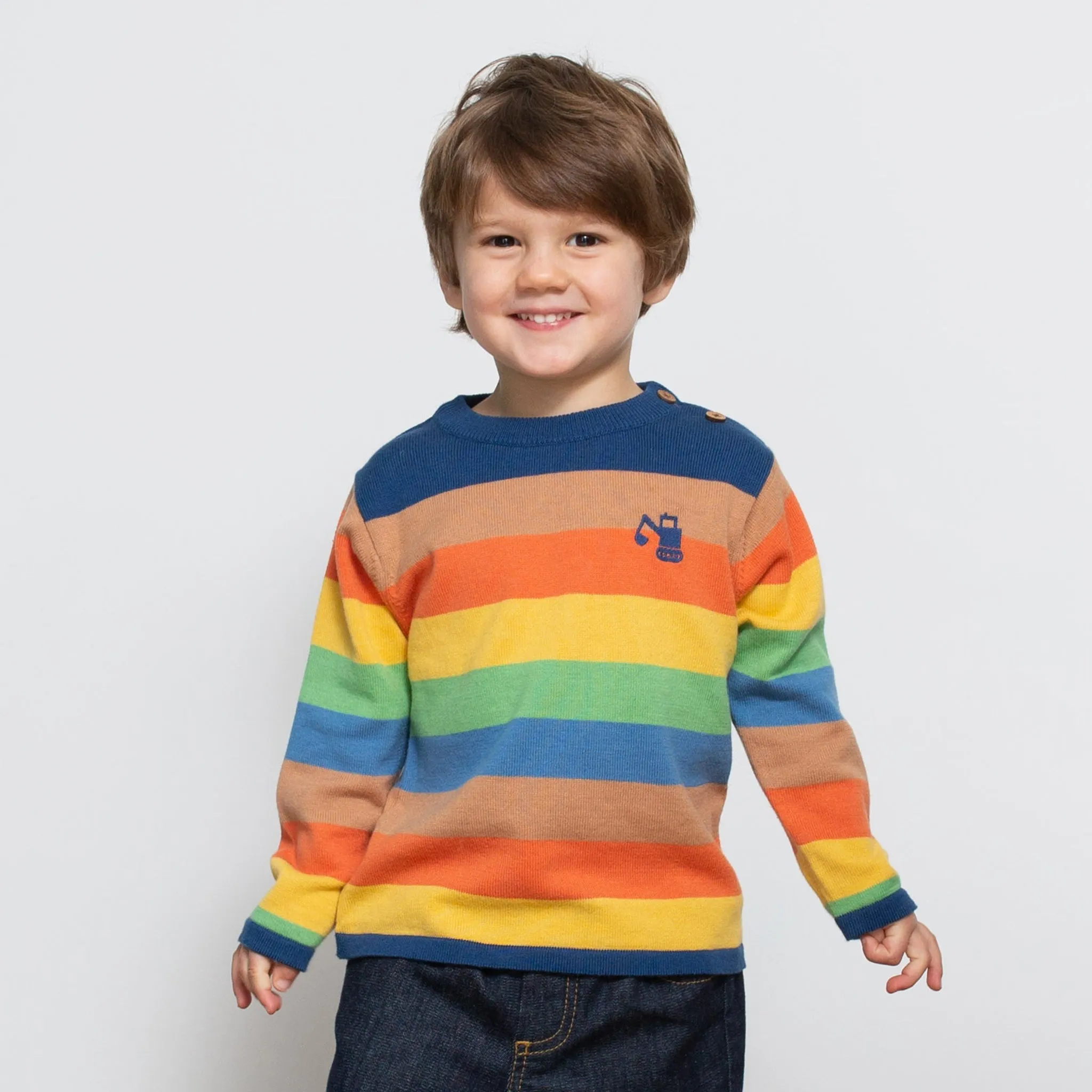 Digger stripe jumper