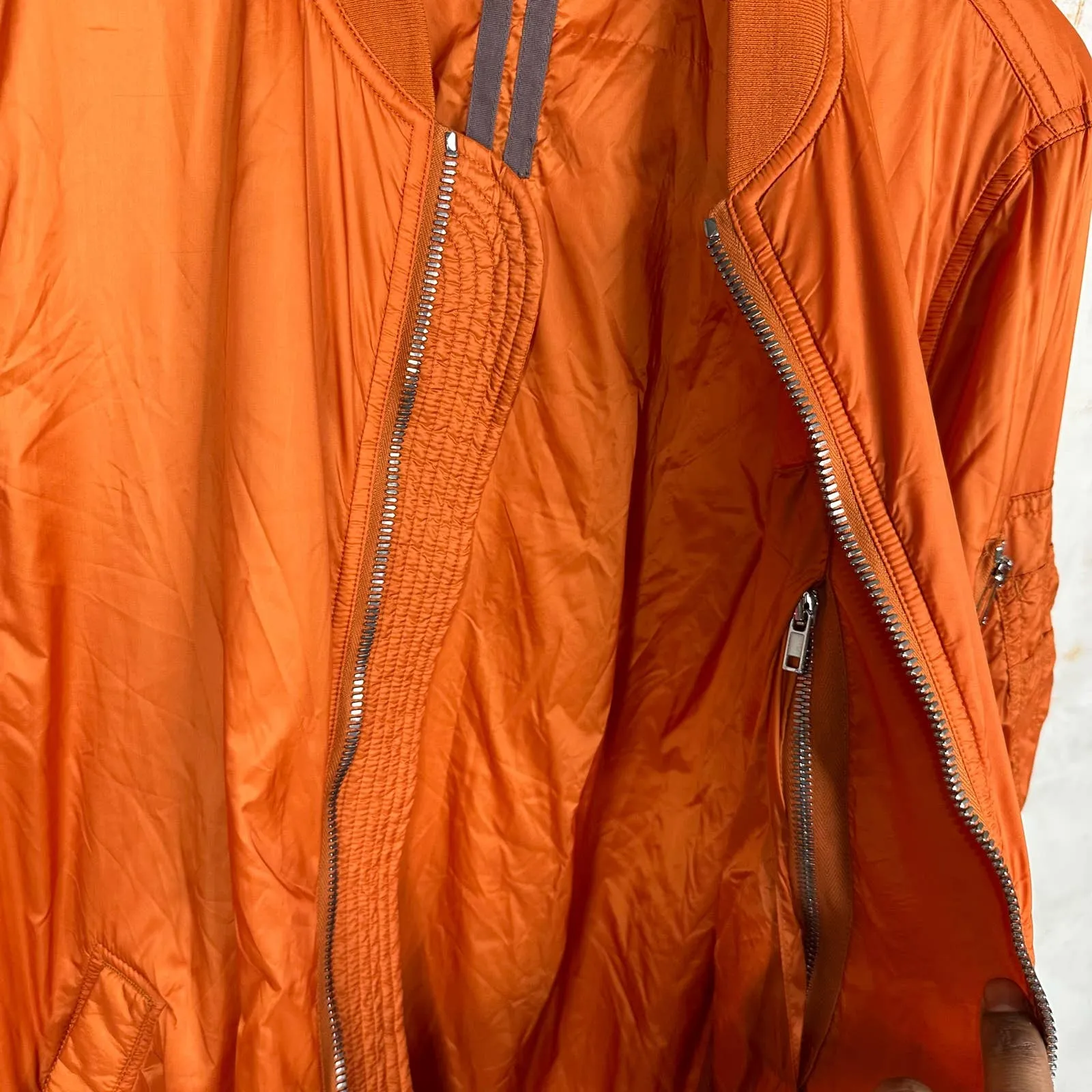 DRKSHDW Orange Nylon Bomber Jacket