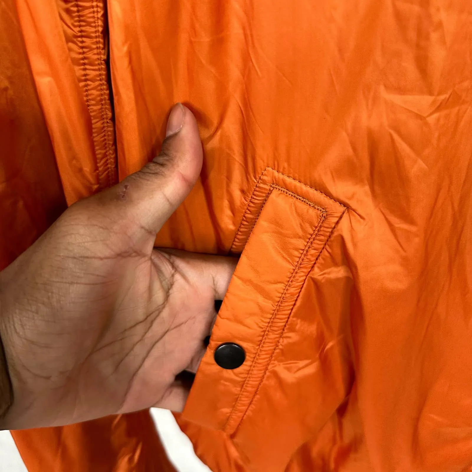 DRKSHDW Orange Nylon Bomber Jacket