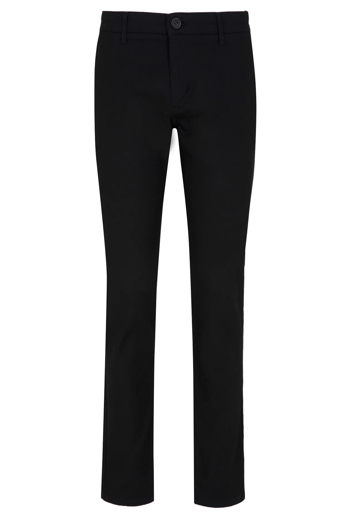 Dynamic Fit Low Waist Cotton Black Casual Pants