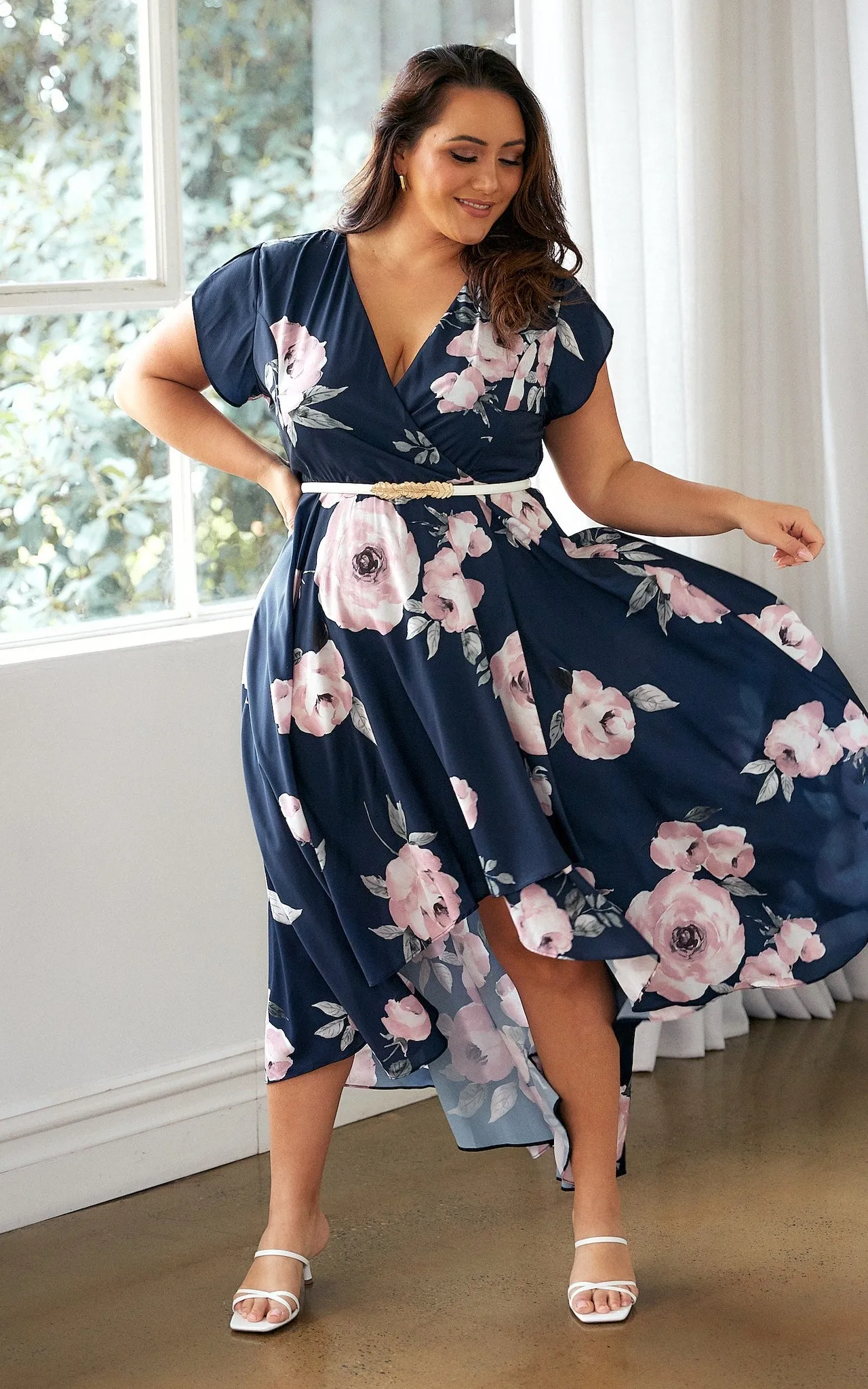 Erin Maxi Dress - Navy Rose