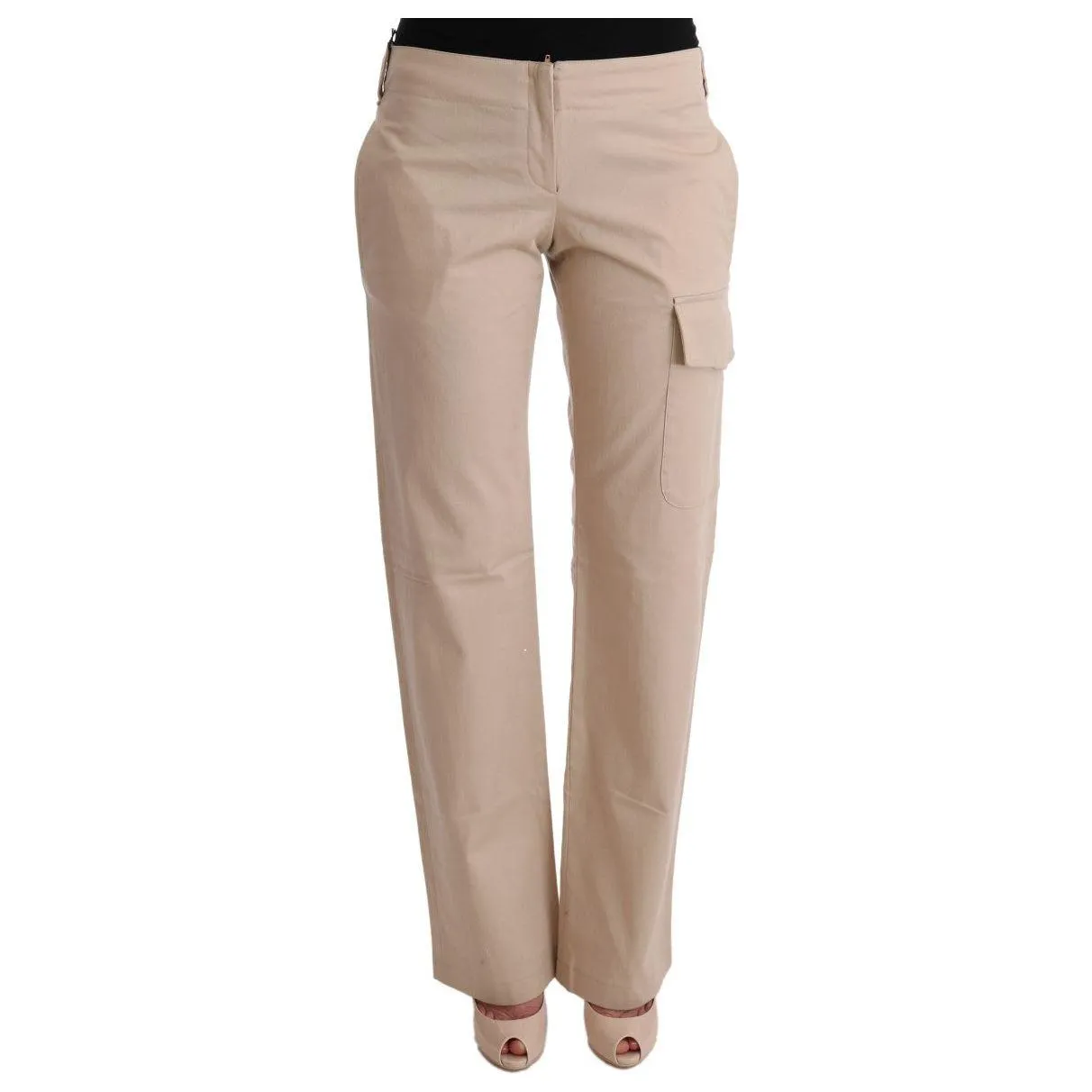 Ermanno Scervino Chic Beige Cropped Pants - Regular Fit Elegance