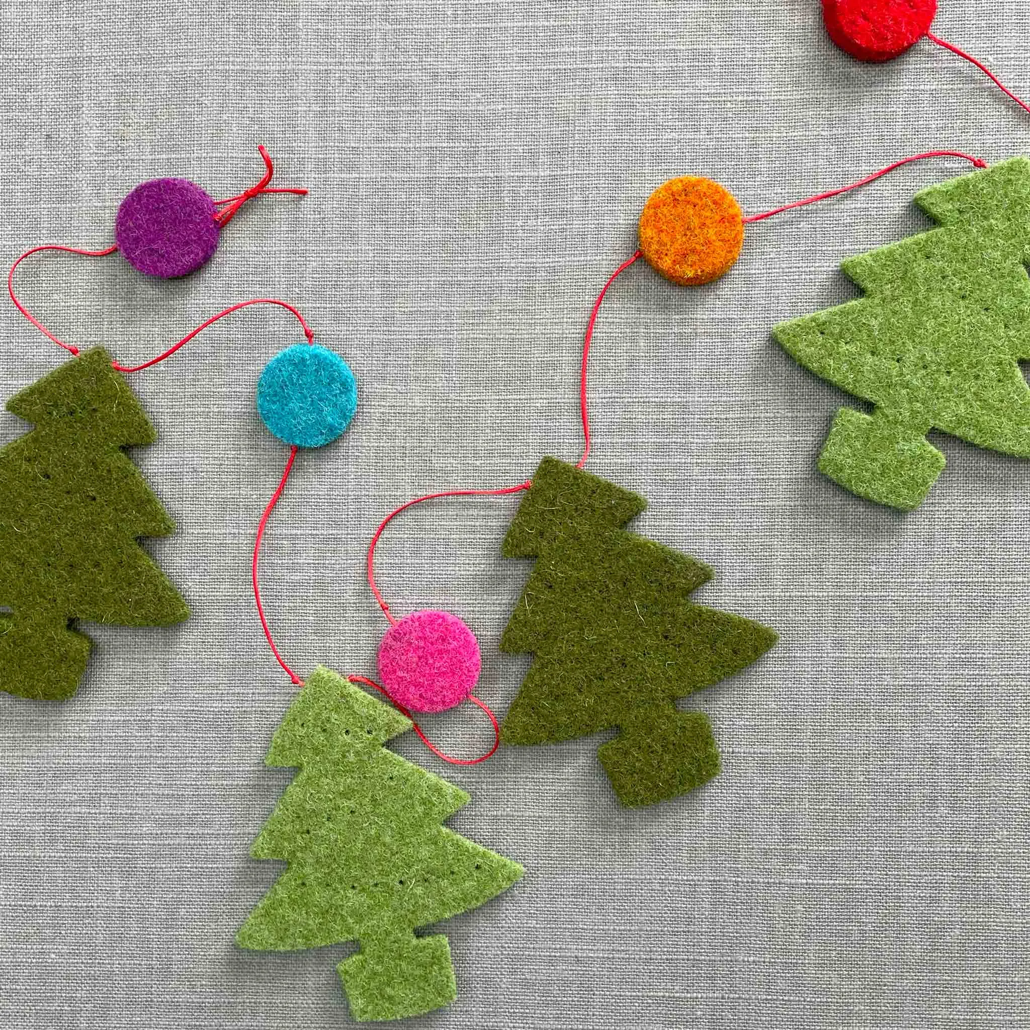 Festive Selection Box of Felt Decorations