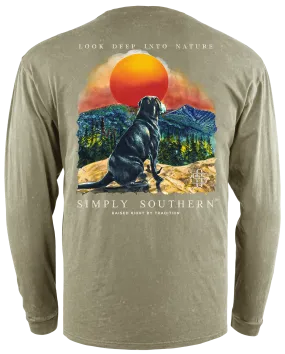 Final Sale✨ Sunset Dog Men's Long Sleeve Simply Southern