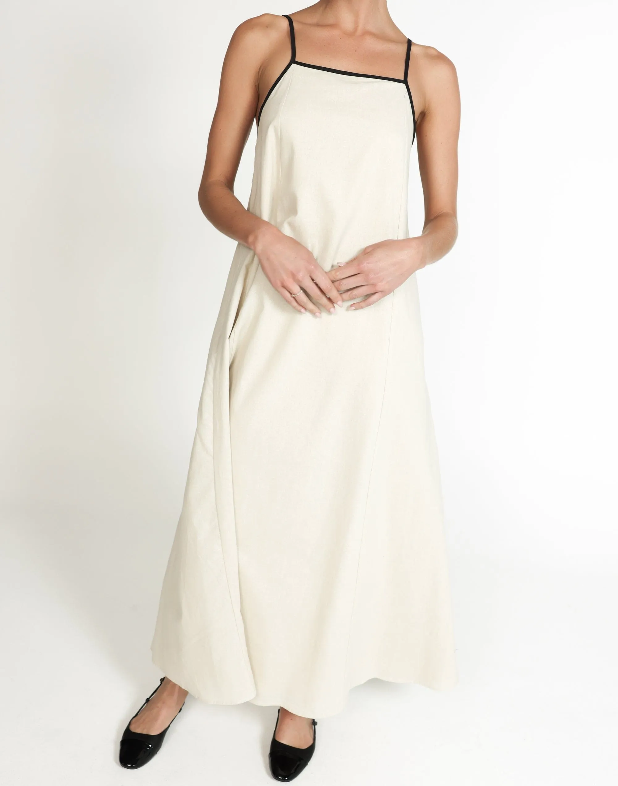 Fiona Maxi Dress (Beige)