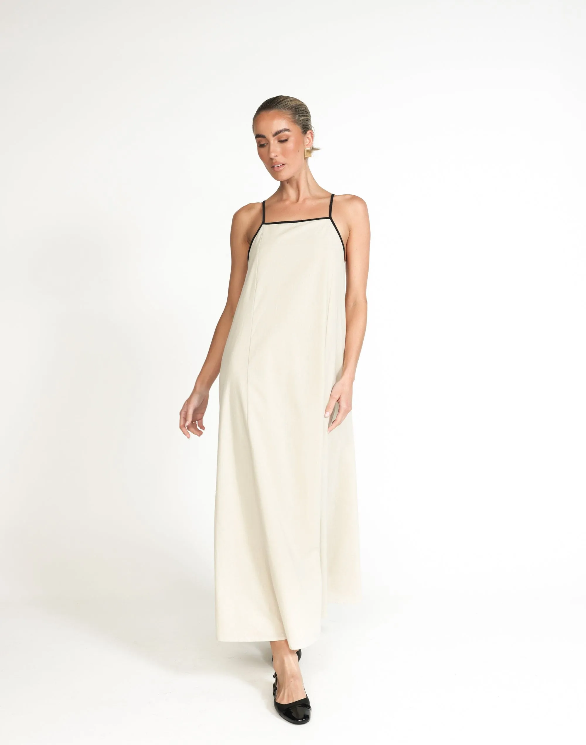 Fiona Maxi Dress (Beige)