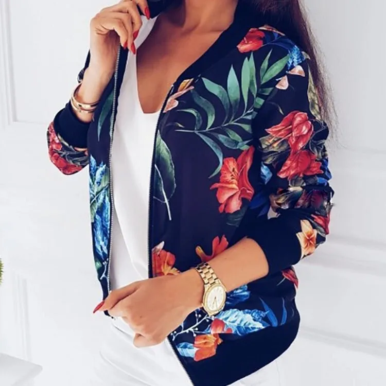 Floral Bomber Jacket