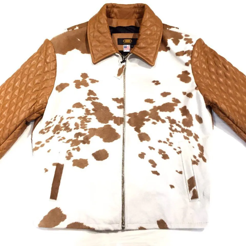 G-Gator Quilted Pony Hair Bomber Jacket