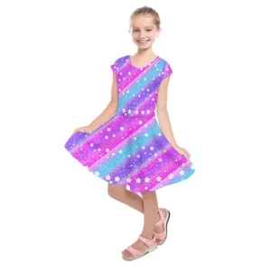 Galactic Wish Girls Kids' Short Sleeve Dress