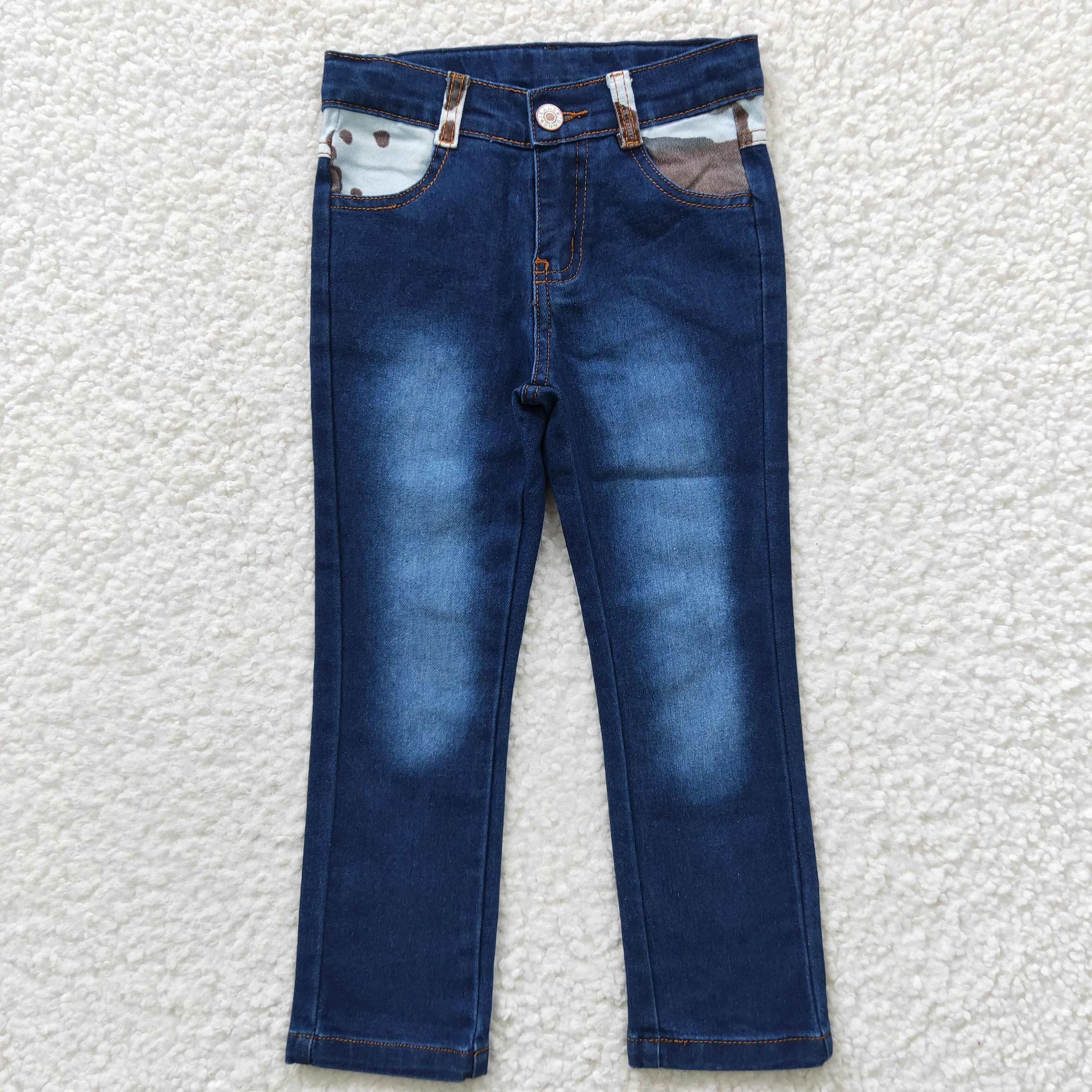 girls navy jeans P0075