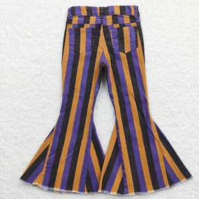 girls purple striped jeans P0157