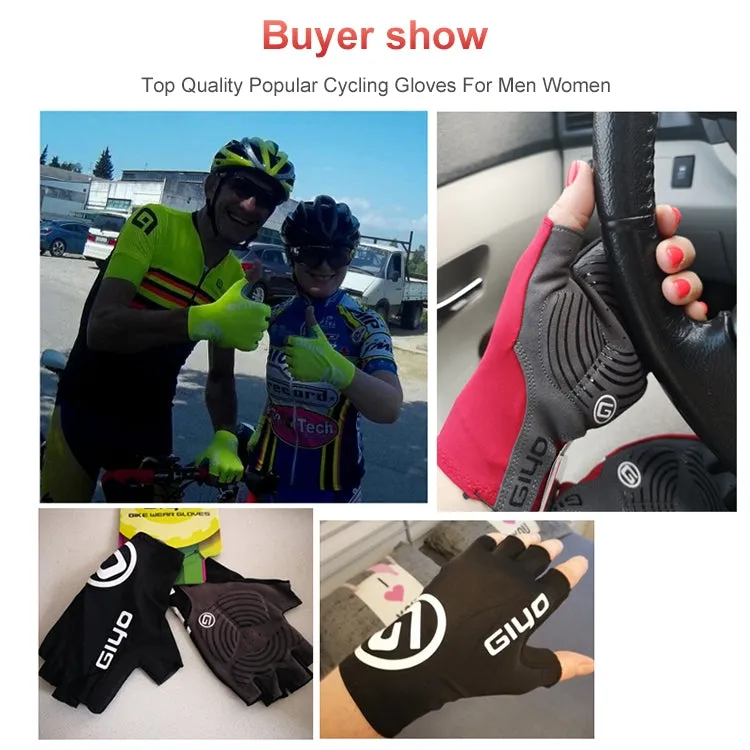 GIYO Outdoor Half-Finger Gloves Mountain Road Bike Cycling Gloves, Size: XXL(Red)