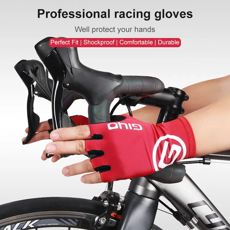 GIYO Outdoor Half-Finger Gloves Mountain Road Bike Cycling Gloves, Size: XXL(Red)