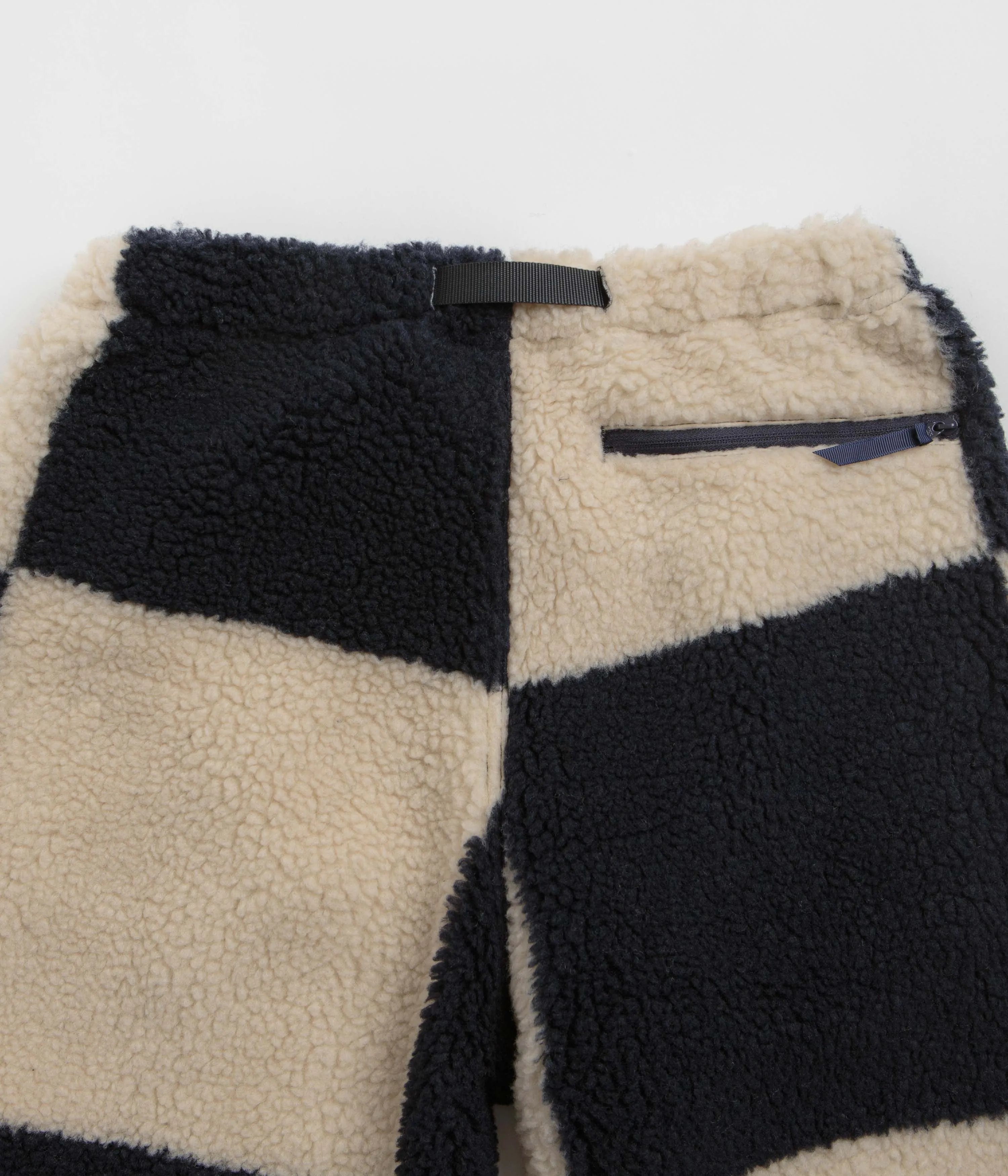 Gramicci Checkered Sherpa Pants - Natural / Navy Check