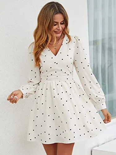 GRECIILOOKS Western Dresses for Women | A-Line Above Knee-Length Dress | Western Dress for Women| Short Dress (Medium, White)