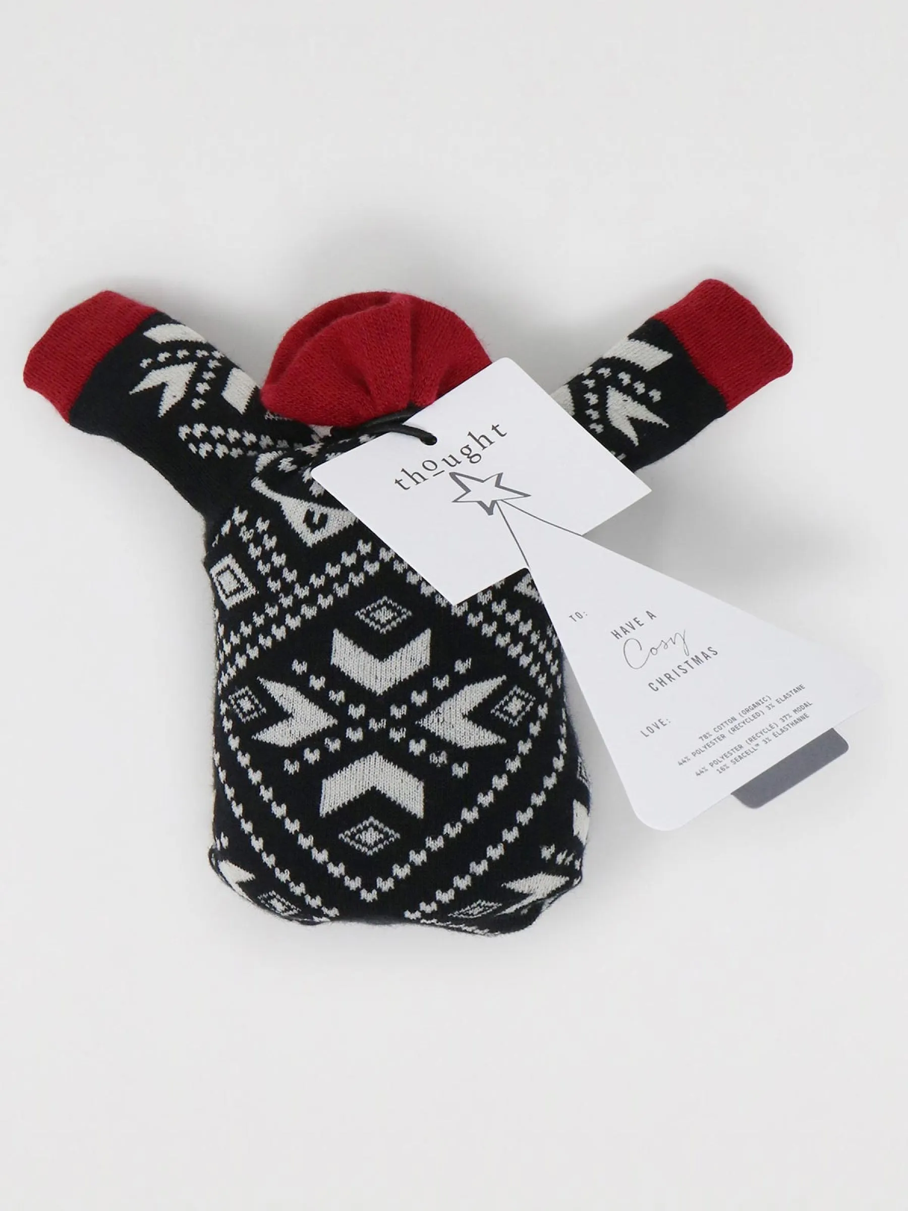 Hector Christmas Jumper Socks In A Bag - Black