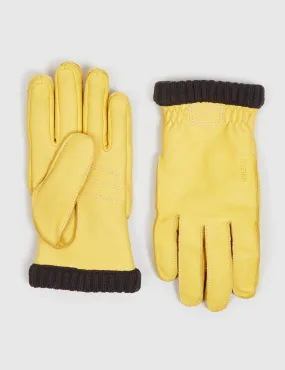 Hestra Deerskin Primaloft Rib Gloves - Natural Yellow