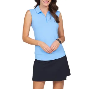 IBKUL Women's Solid Sleeveless Polo - Peri