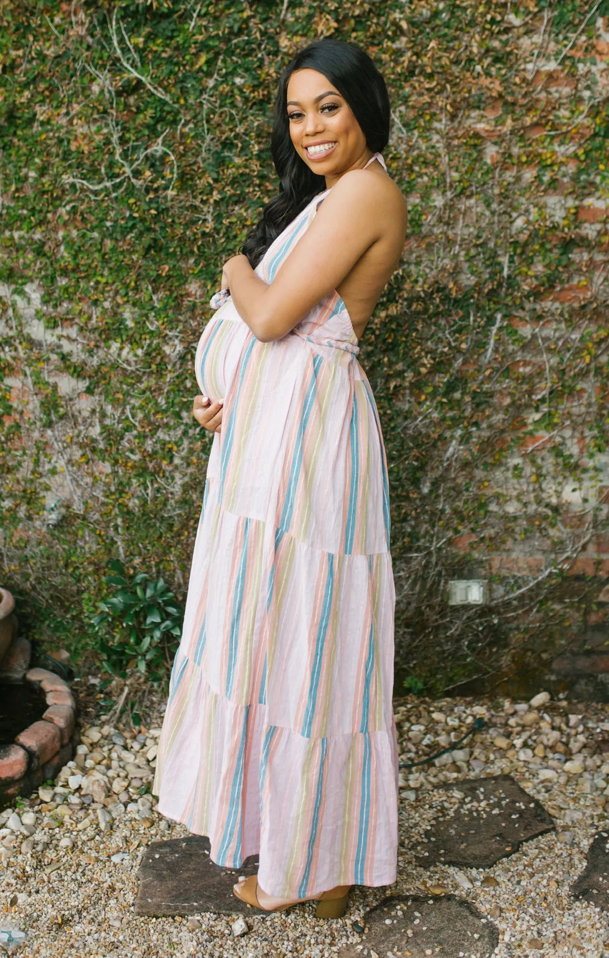 Isabella Maxi Dress ~ Paradise Stripe