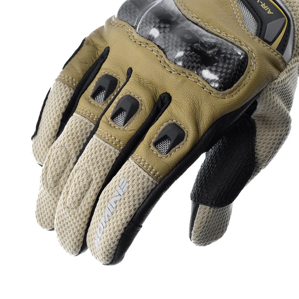 KOMINE GK-224 CARBON PROTEC LEATHER MESH GLOVES