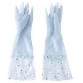 Kuber Industries Multi-Purpose Hand Gloves For Kitchen Cleaning, Bathroom Cleaning & Gardening|Reusable Gardening Gloves|Non-Slippery & Durable |9051|Jelly Blue,Pack of4