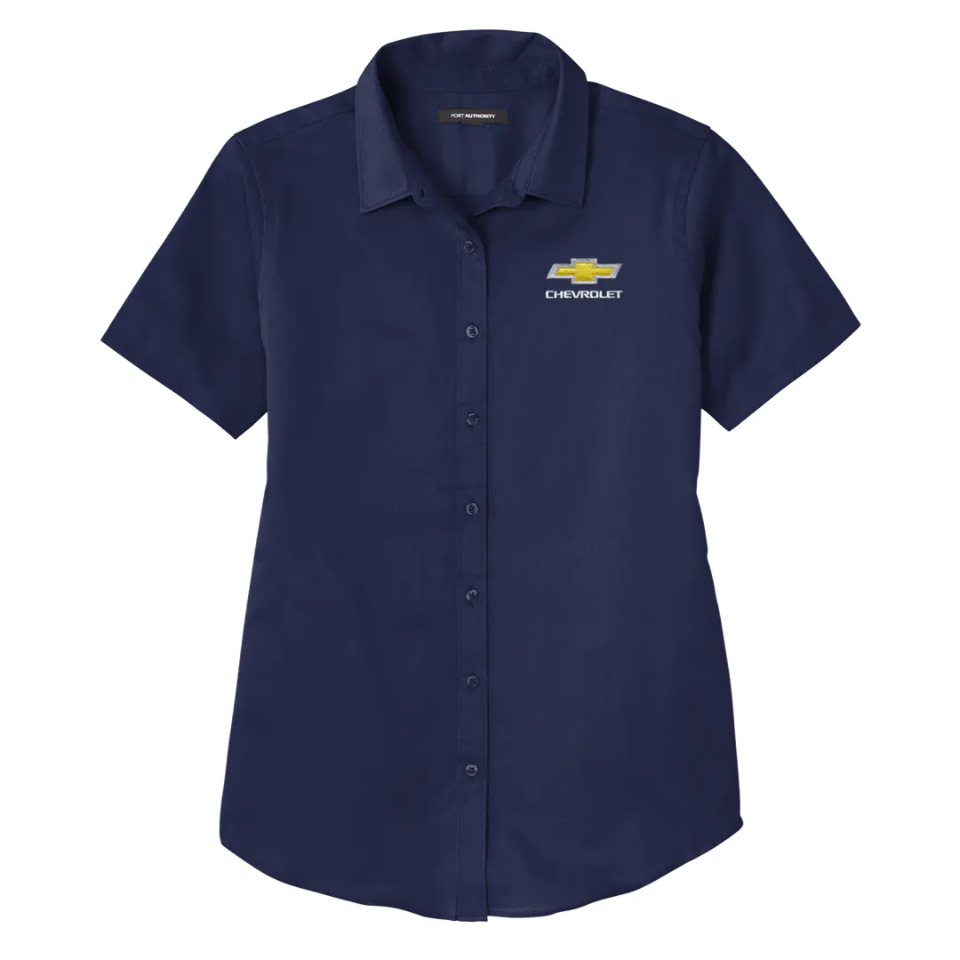 Ladies Chevy Bowtie Superpro React Short Sleeve Work Shirt Polo